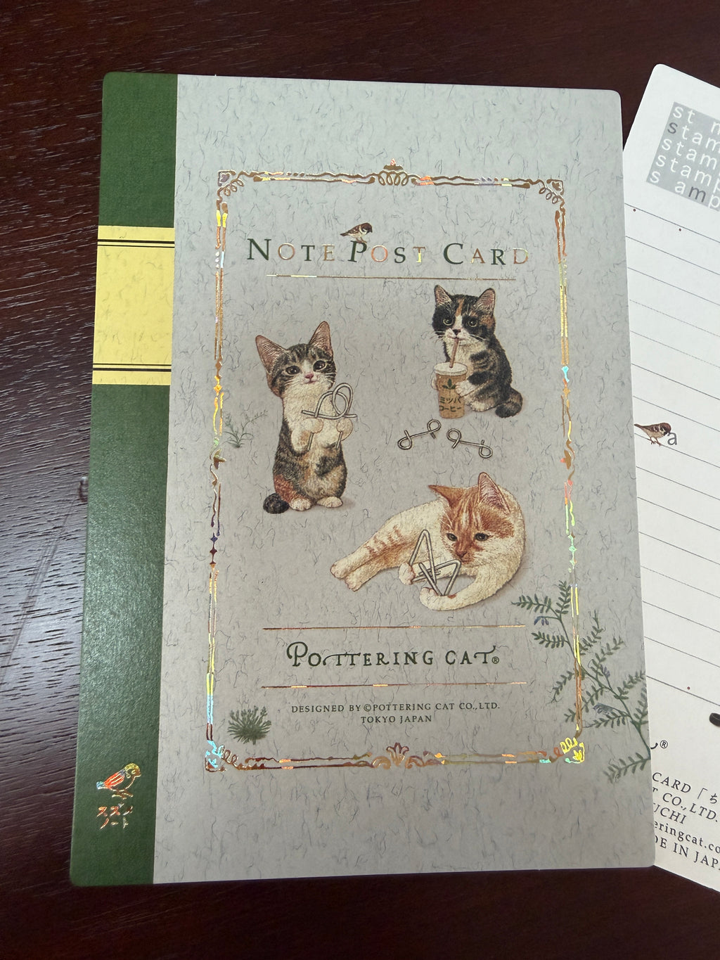 Pottering Cat “Notebook Series” Postcards - 3 designs