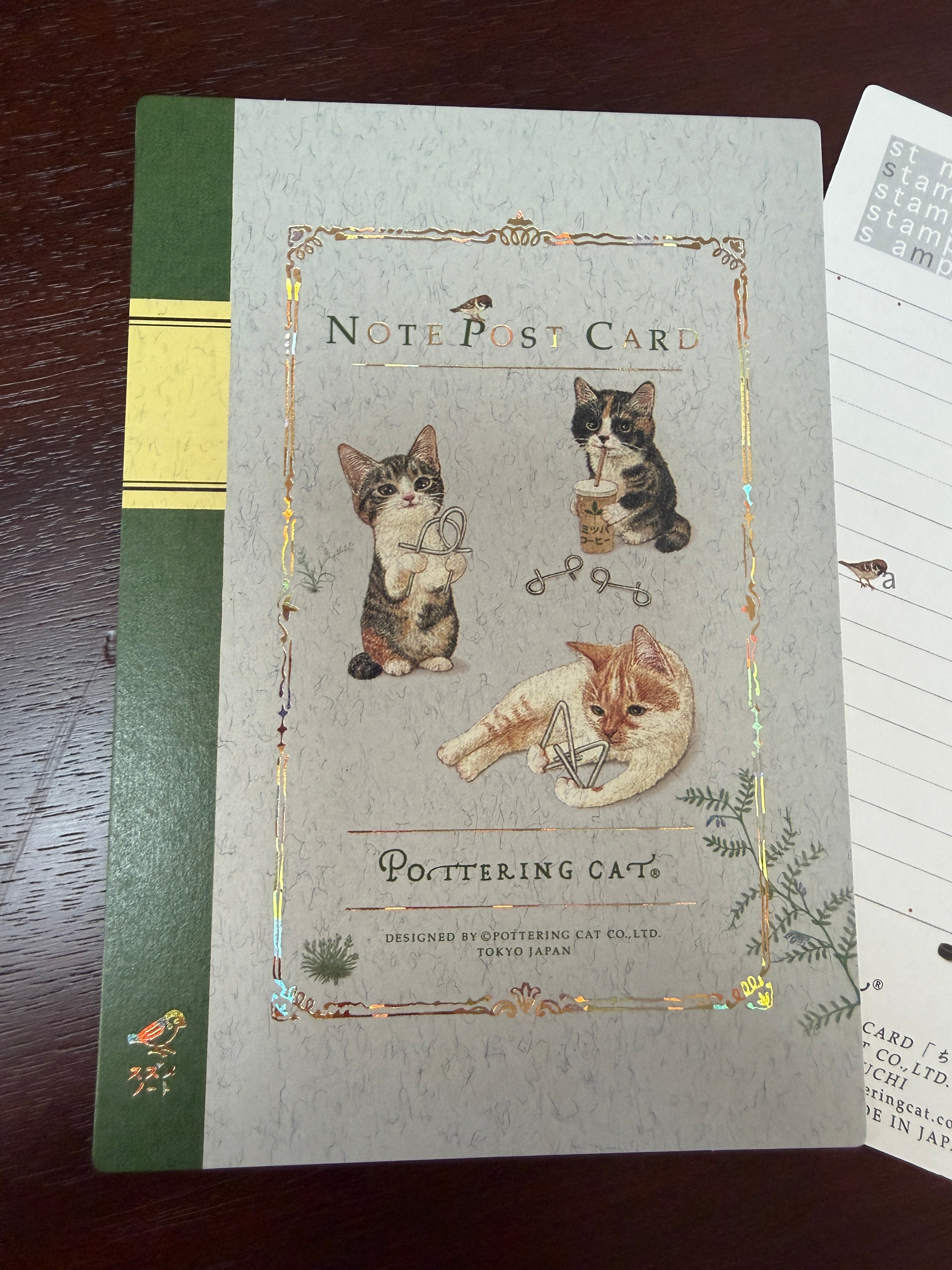 Pottering Cat “Notebook Series” Postcards - 3 designs