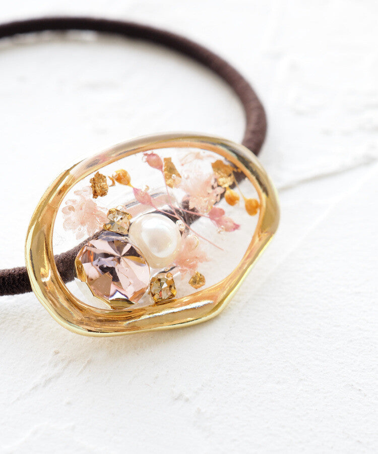 JUNO Birthday Stone Colour Dry Flower Hair Tie - 12 kinds