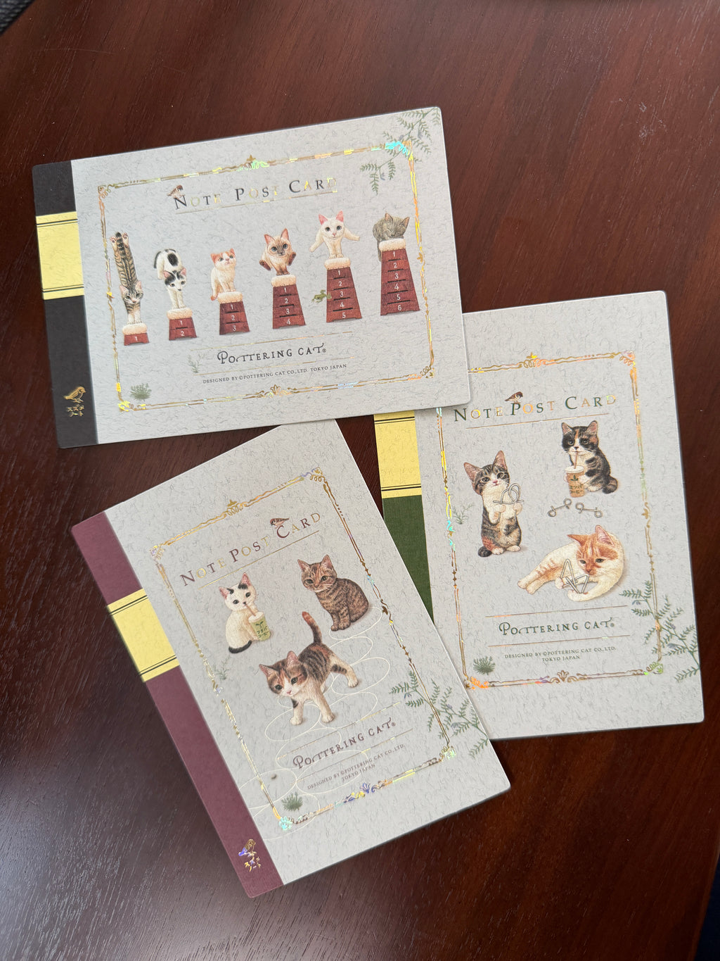 Pottering Cat “Notebook Series” Postcards - 3 designs