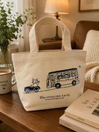 Pottering Cat - Canvas bag - "Leisurely Bus"