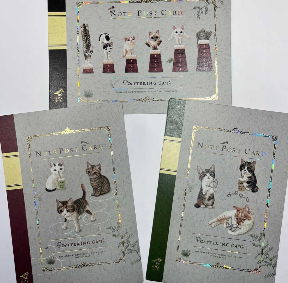 Pottering Cat “Notebook Series” Postcards - 3 designs