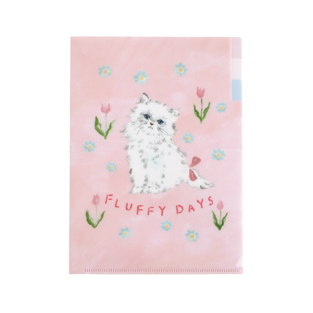 Haruka Toshimitsu 利光春華 A5 Plastic Folder - Tulip Cat