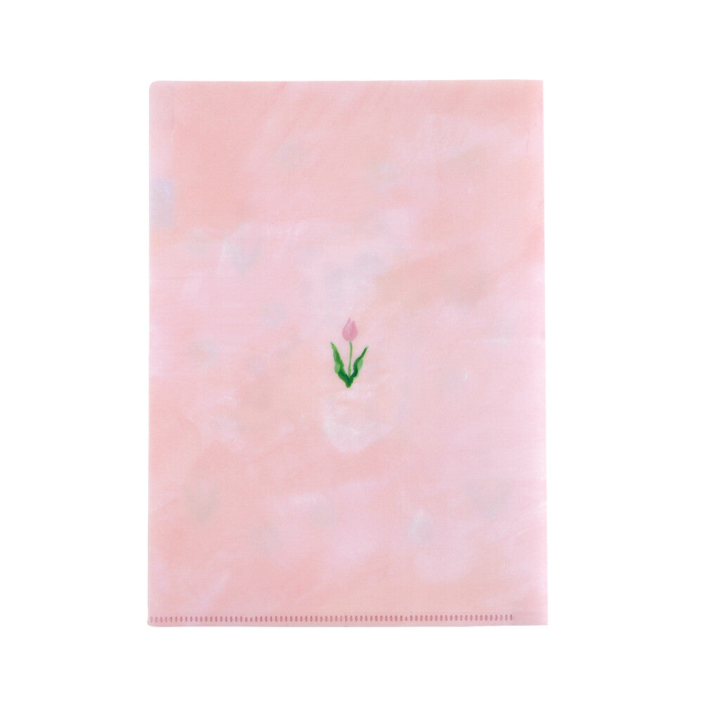 Haruka Toshimitsu 利光春華 A5 Plastic Folder - Tulip Cat