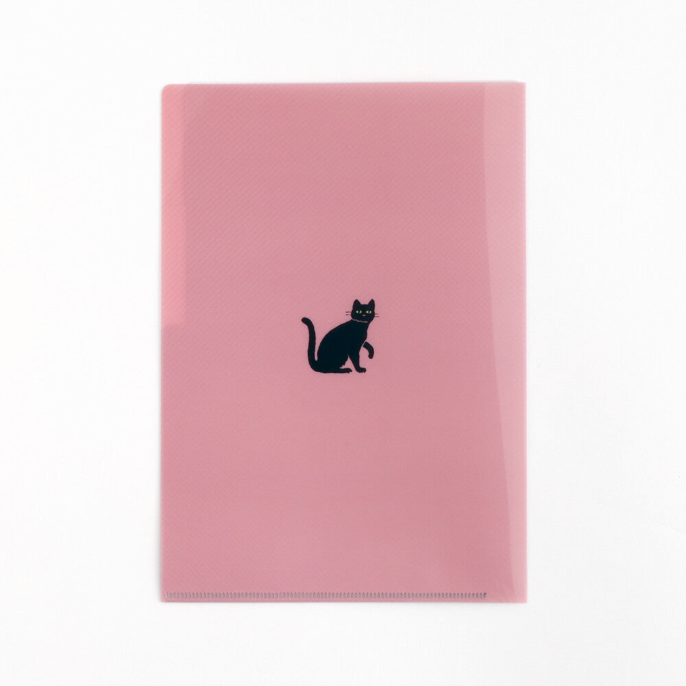 <Midnight> A5 Plastic Folder - Kuroneko