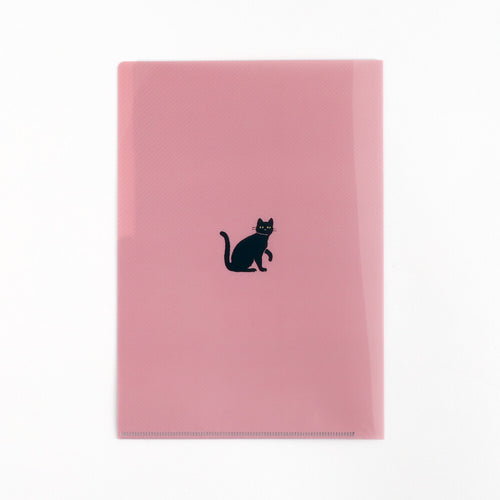 <Midnight> A5 Plastic Folder - Kuroneko