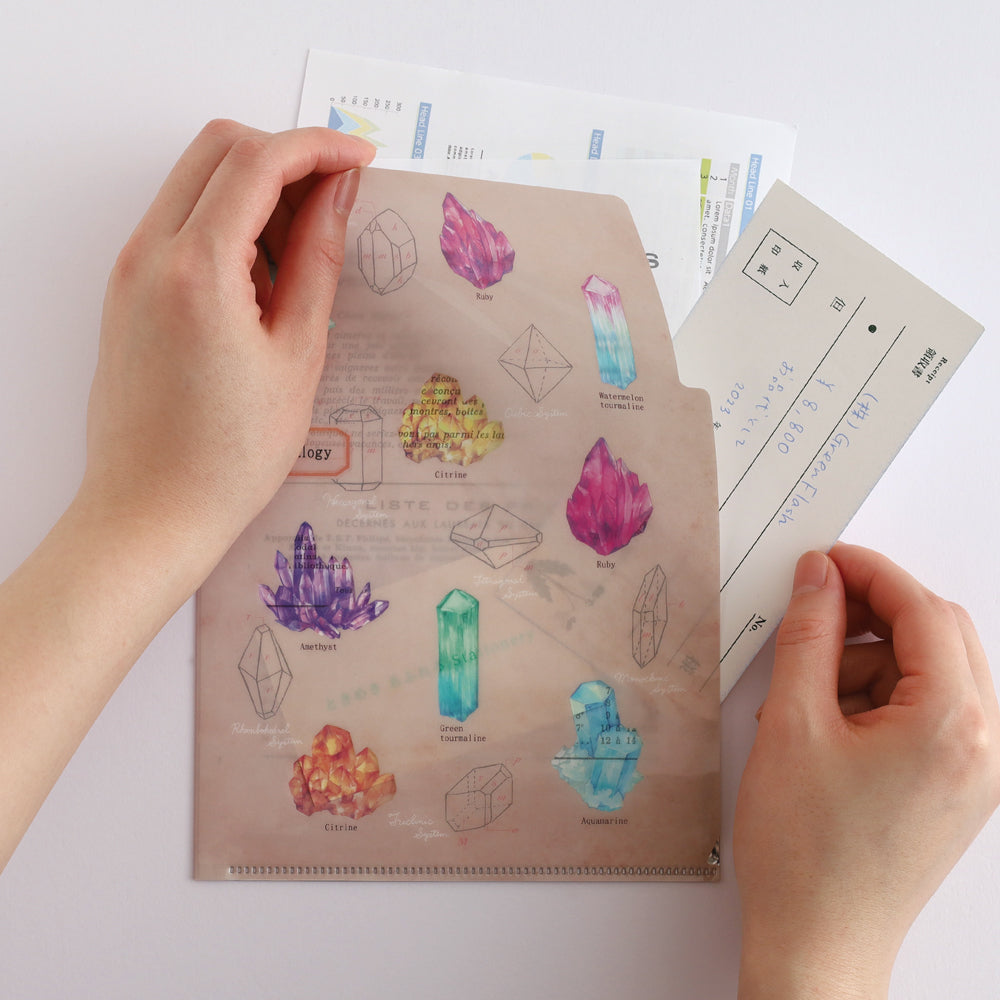<Study Holic> A5 Plastic Folder - Mineralogy 鉱物学