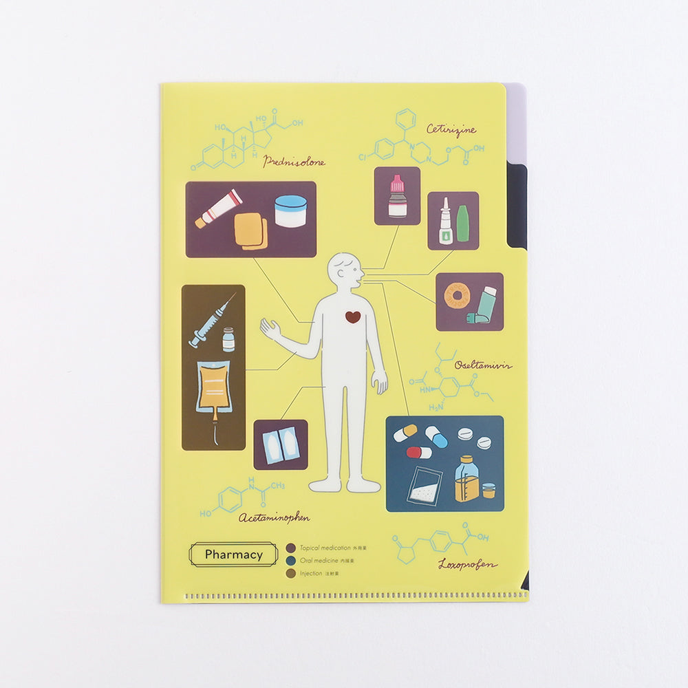 <Study Holic> A5 Plastic Folder - Pharmacy 薬学