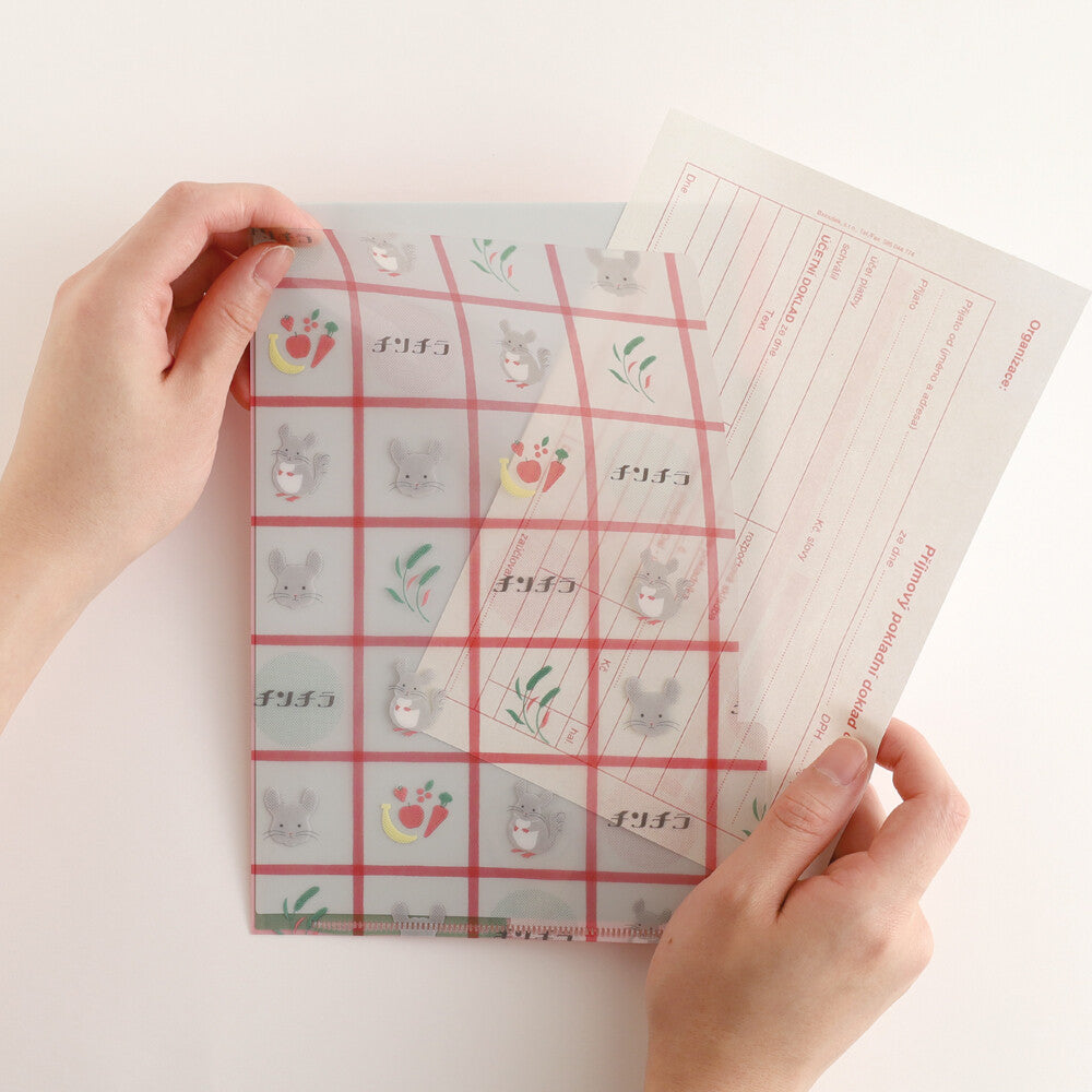 <Animal Department Store> A5 Plastic Folder - Chinchilla