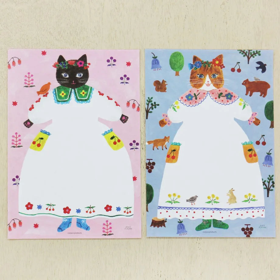 Aiko Fukawa 布川愛子 Letter Pad - Cat and One Piece