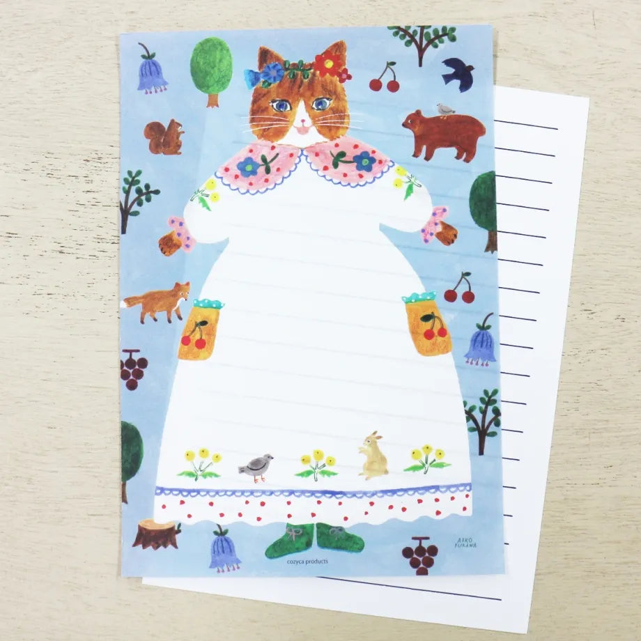 Aiko Fukawa 布川愛子 Letter Pad - Cat and One Piece