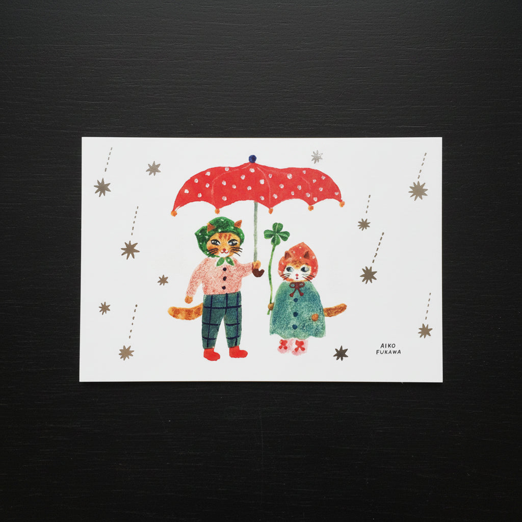 Aiko Fukawa 布川愛子 Postcard - Raindrops