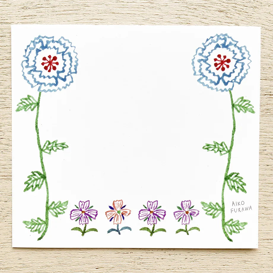 Aiko Fukawa 布川愛子 Memo Pad - Flower Gate