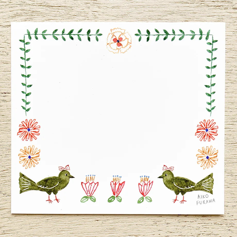 Aiko Fukawa 布川愛子 Memo Pad - Flower Gate