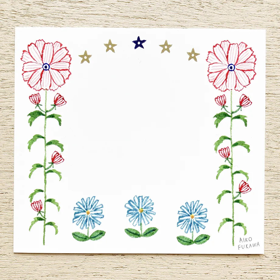 Aiko Fukawa 布川愛子 Memo Pad - Flower Gate