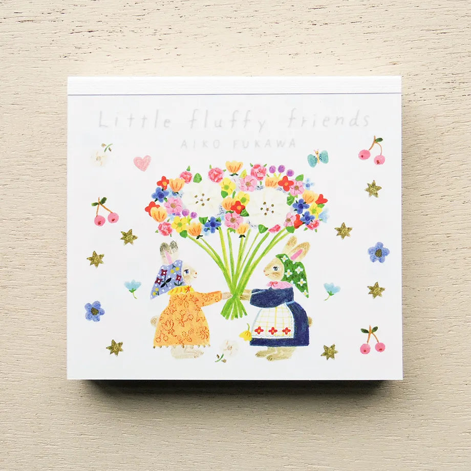Aiko Fukawa 布川愛子 Memo Pad - Little fluffy friends