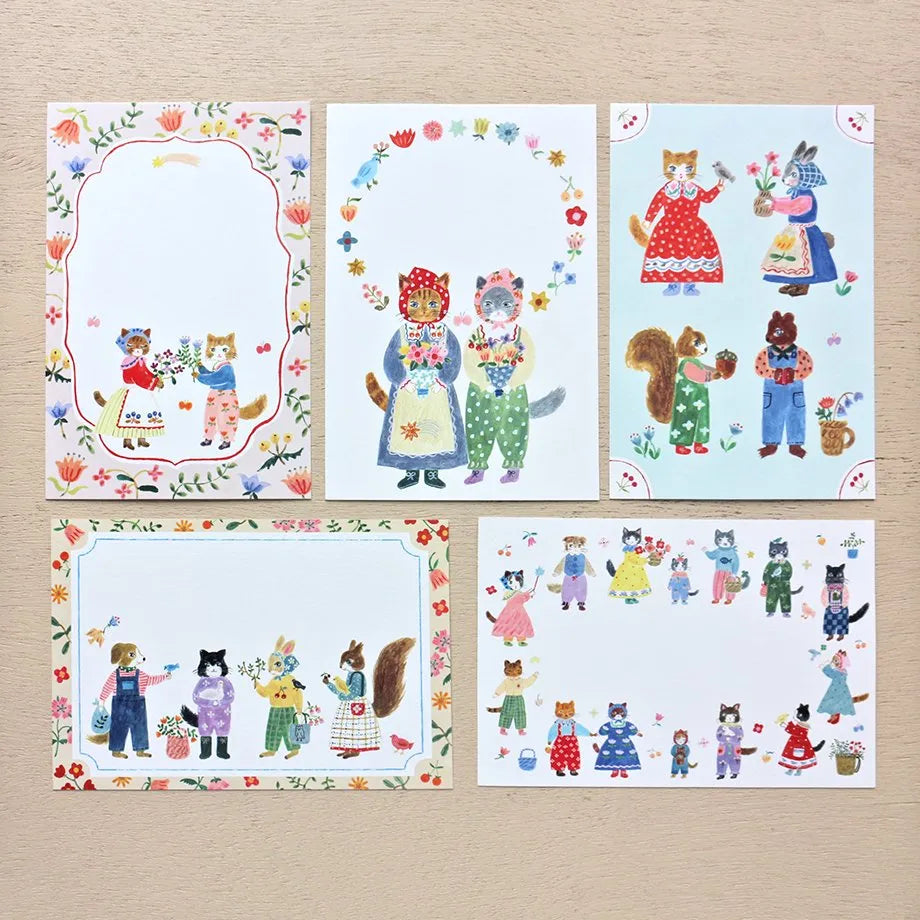 Aiko Fukawa 布川愛子 Postcard Set - Little Fluffy Friends