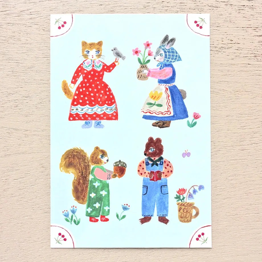 Aiko Fukawa 布川愛子 Postcard Set - Little Fluffy Friends