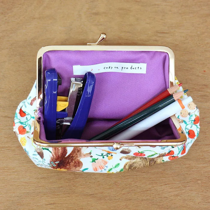 Aiko Fukawa 布川愛子 Canvas Pouch - Squirrel Garden
