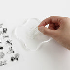 BGM Acrylic Blocks for Clear Stamps - Size L & S (Flower-shape)
