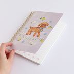Haruka Toshimitsu 利光春華 B6 Ring Notebook - Blue Ribbon Dog
