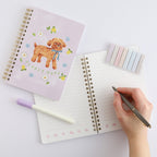 Haruka Toshimitsu 利光春華 B6 Ring Notebook - Blue Ribbon Dog
