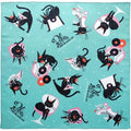 Kuroneko Design Handkercheif - Black Cat Robin
