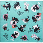 Kuroneko Design Handkercheif - Black Cat Robin