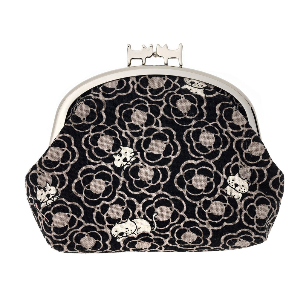 B-andyu Gamaguchi Purse 貓貓啪啪荷包仔 - Black & Grey