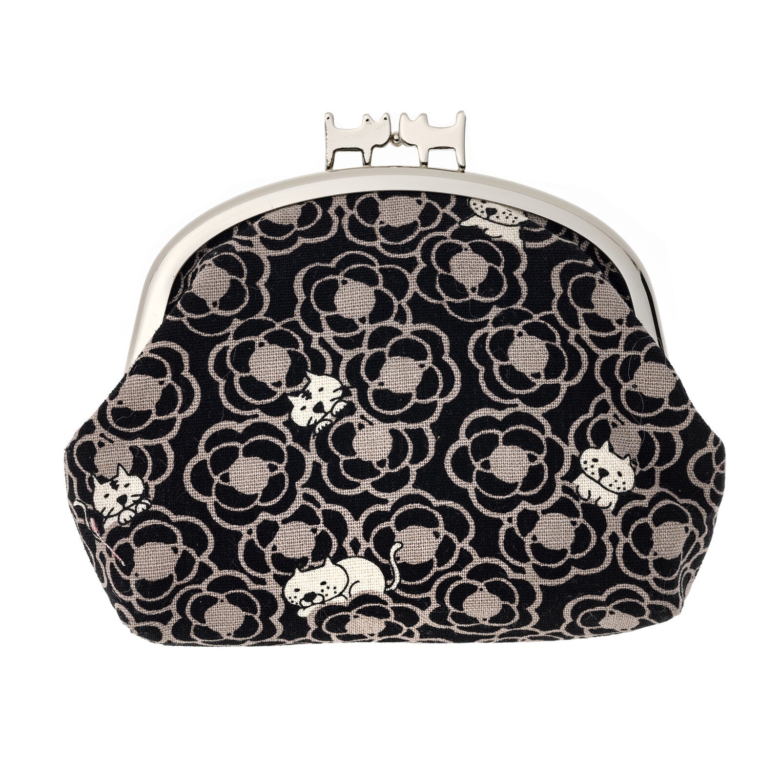 B-andyu Gamaguchi Purse 貓貓啪啪荷包仔 - Black & Grey