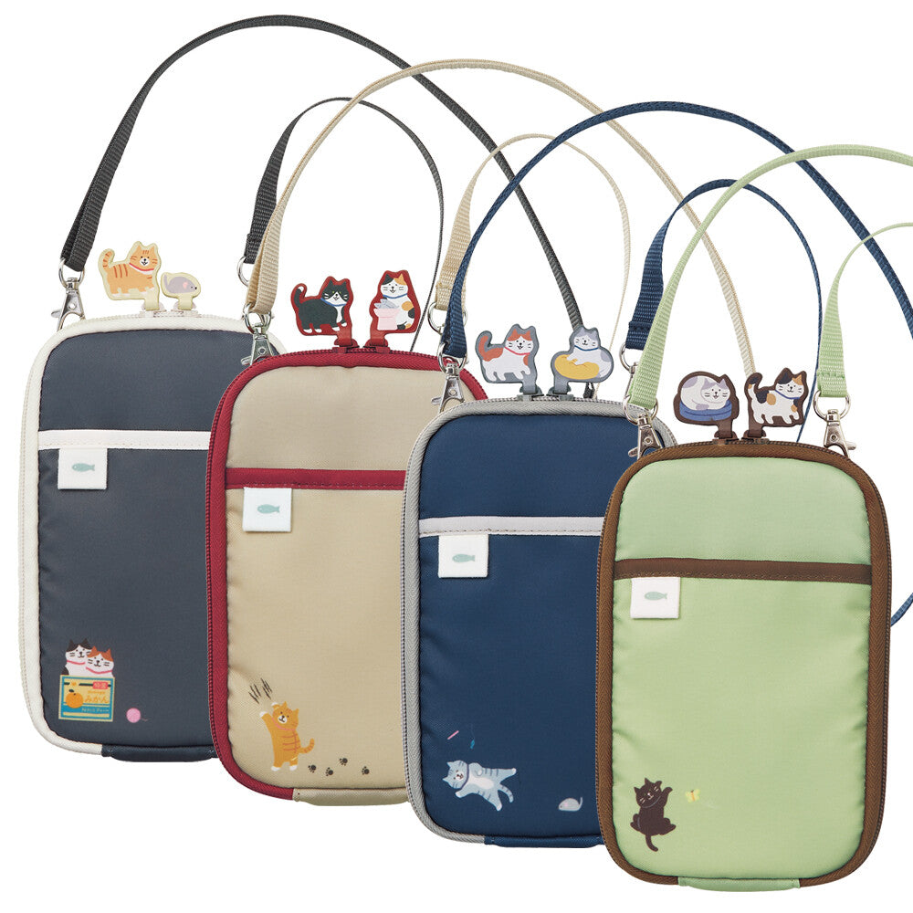 LIHIT LAB Cat Scene Crossbody Bag - Beige & Grey
