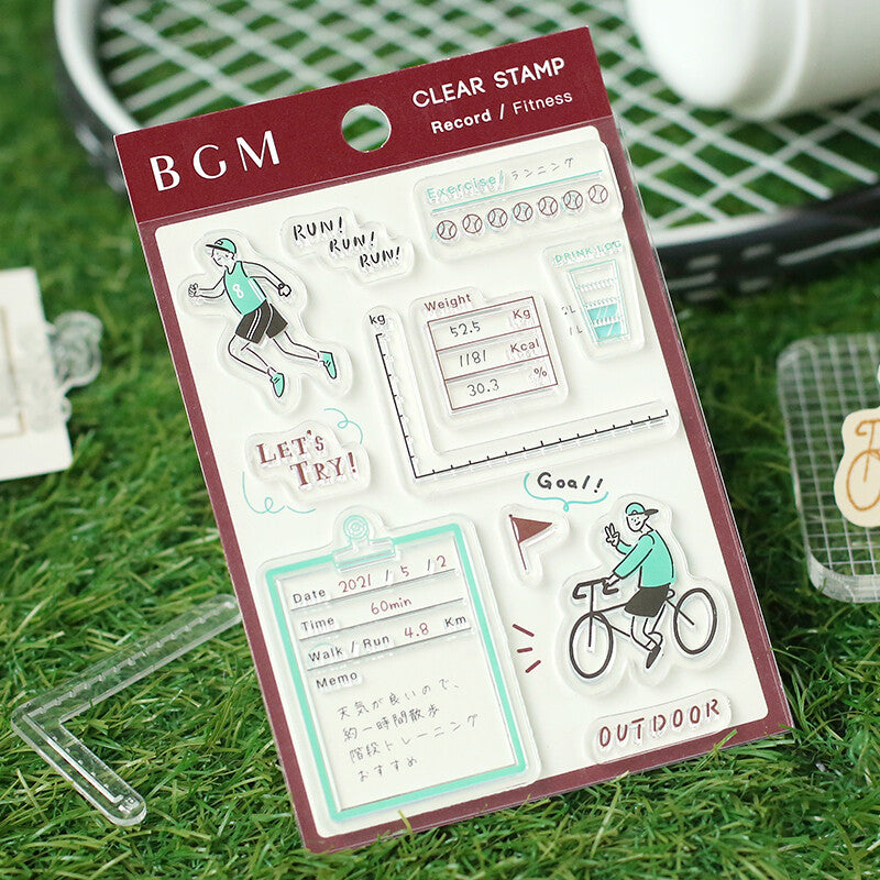 BGM Clear Stamps 透明印章 - Fitness