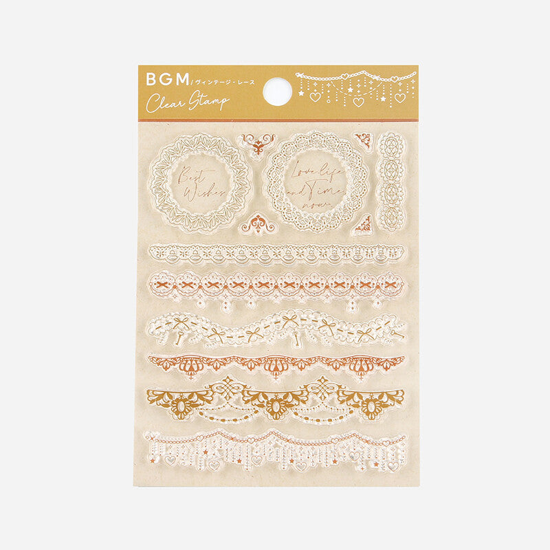 BGM Clear Stamps 透明印章 - Vintage Lace