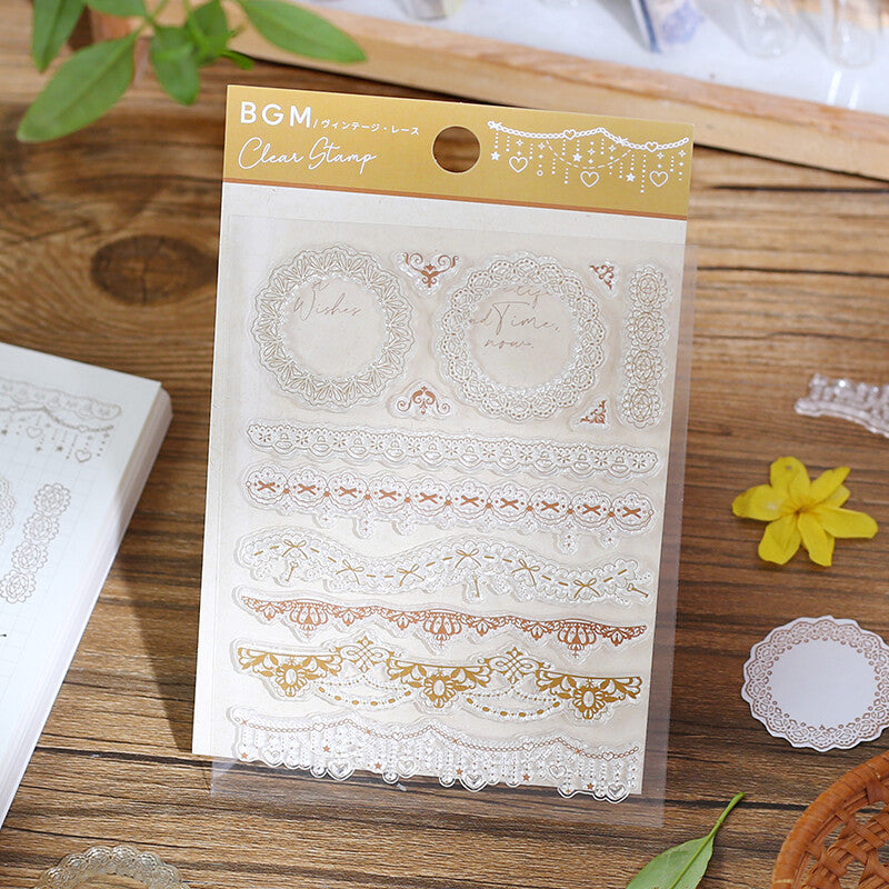 BGM Clear Stamps 透明印章 - Vintage Lace
