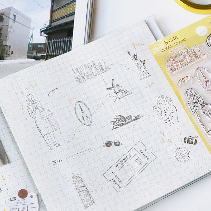 BGM Clear Stamps 透明印章 - World Travel*Urban
