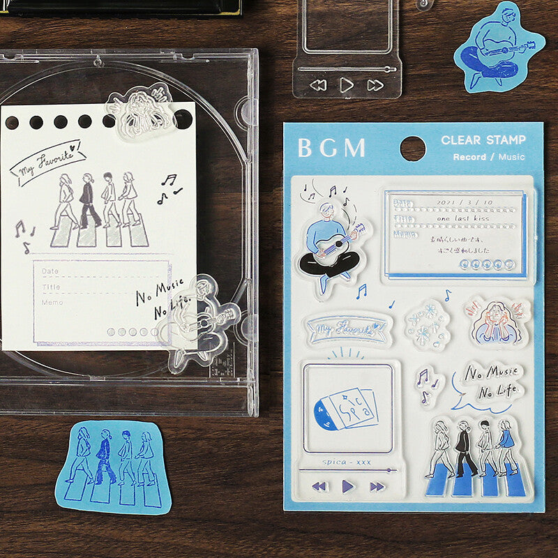 BGM Clear Stamps 透明印章 - Music