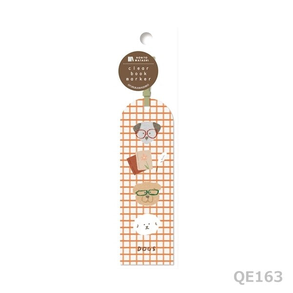 HONTOWATASHI Series Clear Book Mark 透明書籤 - Dogs (2 Designs)