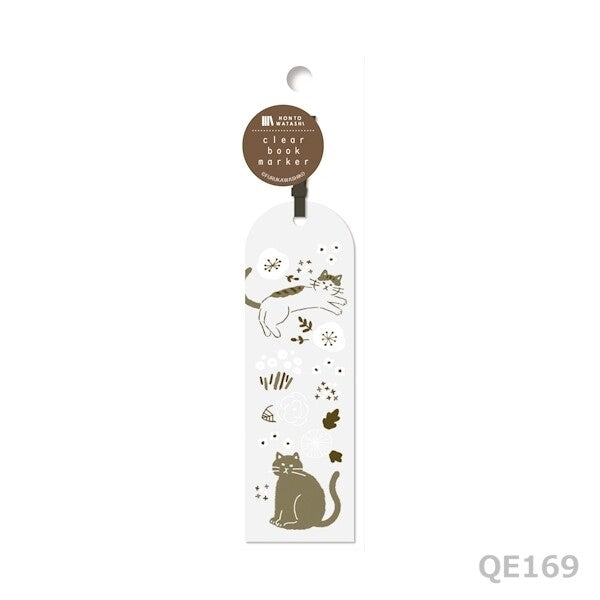 HONTOWATASHI Series Clear Book Mark 透明書籤 - Cat (4 Designs)