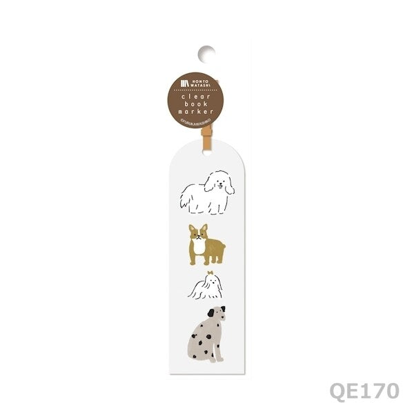 HONTOWATASHI Series Clear Book Mark 透明書籤 - Dogs (2 Designs)