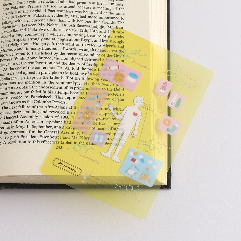 <Study Holic> Clear Bookmark - Pharmacy 薬学