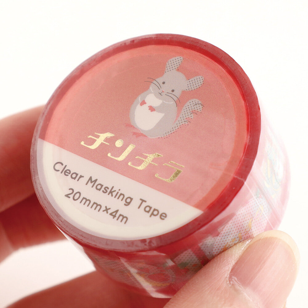 <Animal Department Store> Clear Masking Tape - Chinchilla