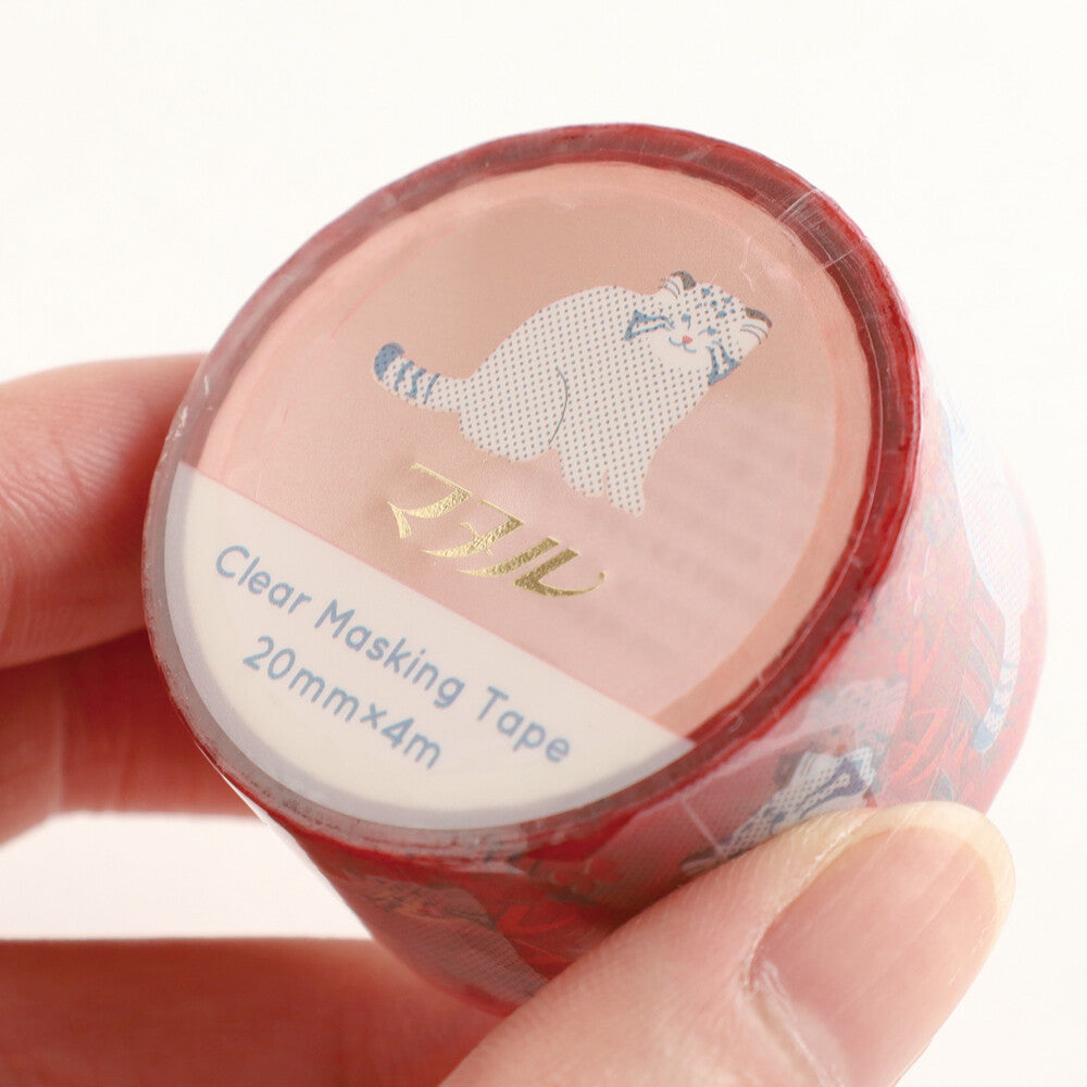 <Animal Department Store> Clear Masking Tape -  Pallas's Cat (Manulneko)