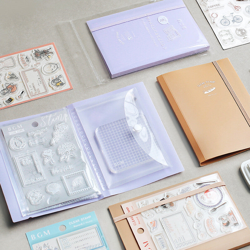 BGM Clear Stamp Album - Purple & Pink