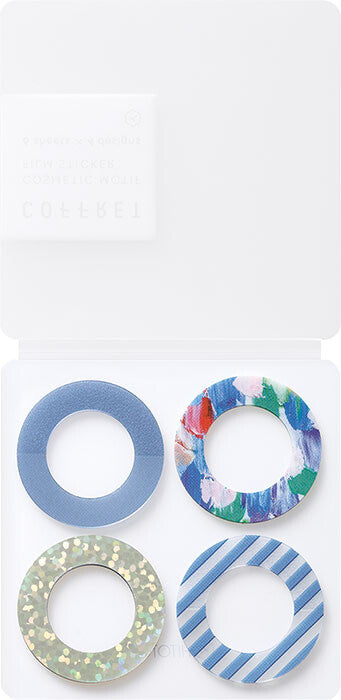 COFFRET Cosmetic motif film stickers - Peacock green / Lagoon blue / Lilac pink