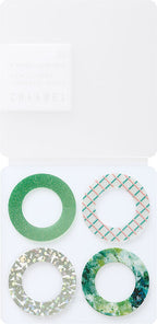 COFFRET Cosmetic motif film stickers - Peacock green / Lagoon blue / Lilac pink