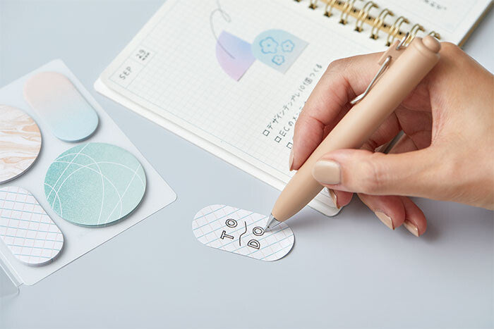 COFFRET Cosmetic Motif Sticky notes - Peacock green / Lagoon blue