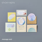COFFRET Cosmetic Motif Sticky notes - Peacock green / Lagoon blue