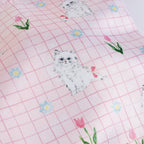 Haruka Toshimitsu 利光春華 Satin Drawstring Pouch - Tulip Cat