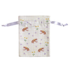 Haruka Toshimitsu 利光春華 Satin Drawstring Pouch - Yellow Ribbon Cat