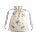 Haruka Toshimitsu 利光春華 Satin Drawstring Pouch - Yellow Ribbon Cat